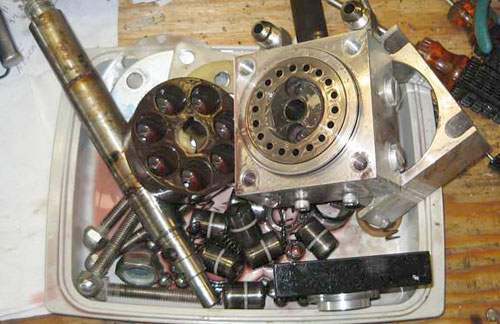 H-20 series helm apart on workbench