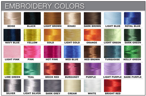 Embroidery Thread Colors